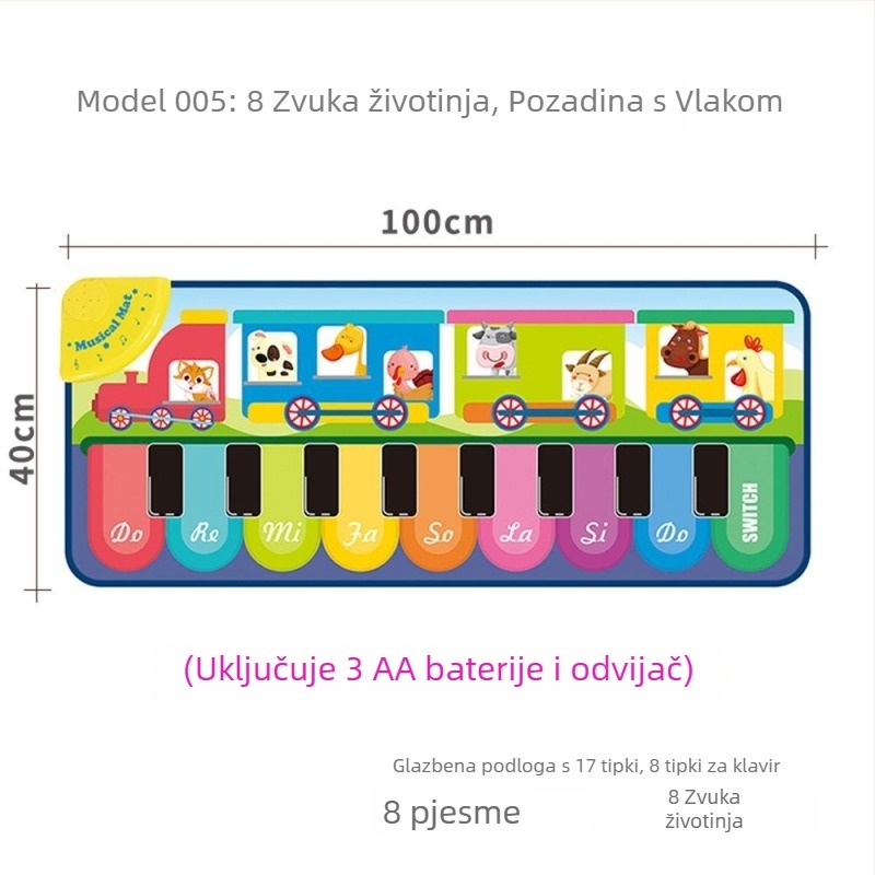 Dječji edukativni muzički prostir za ples s pedalnim klavijaturama, višenamjenska glazbena igračka
