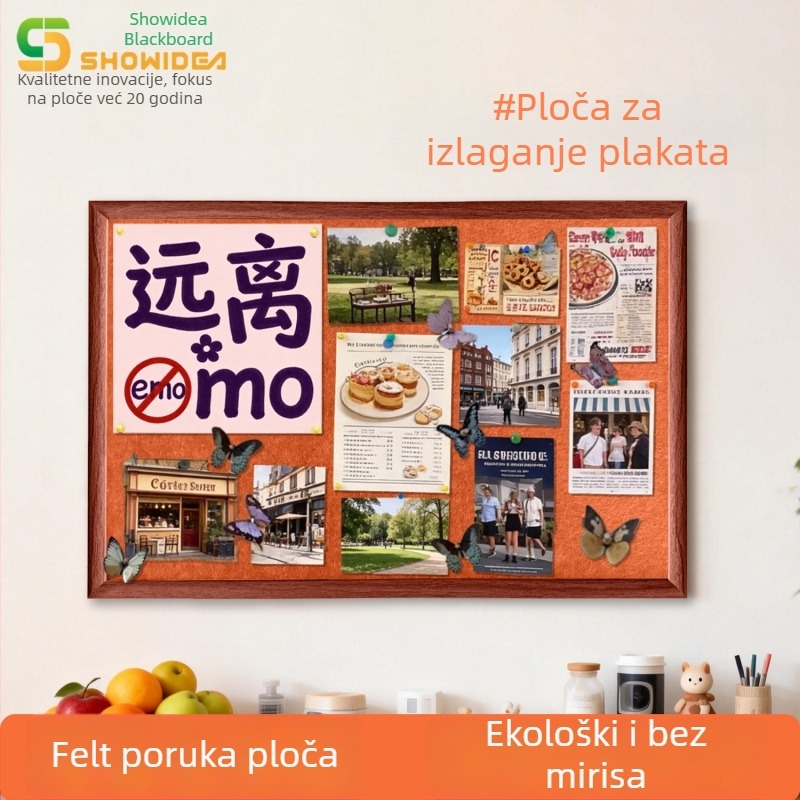 Magnetska ploča bez bušenja s Velcro kopčom, zidni displej za hladnjak, kućna upotreba, izbrisiva