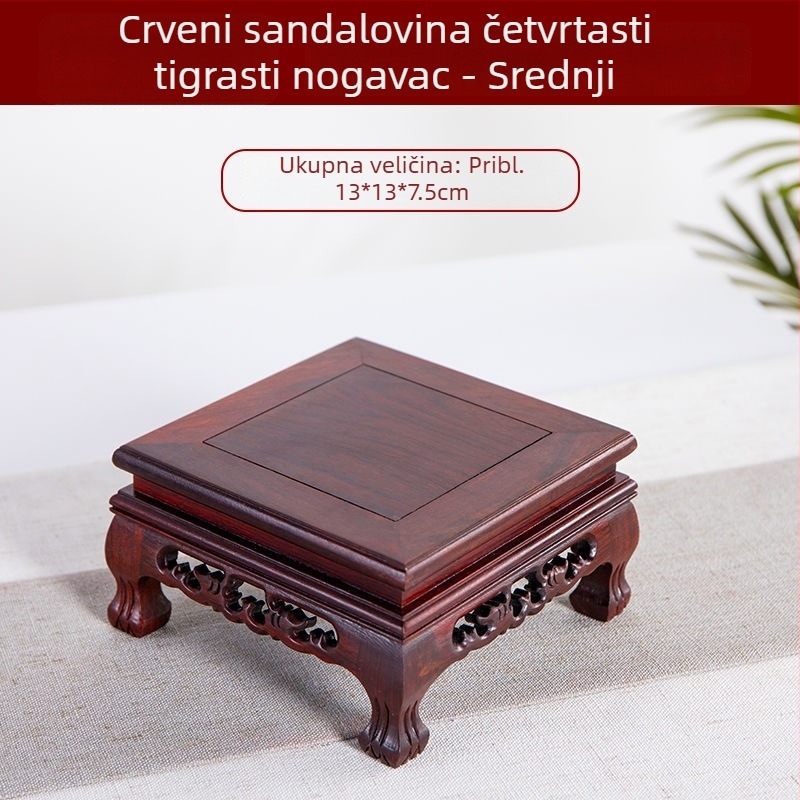 Čvrsta drvena baza s korijenskom rezbarijom, drveni ukras za dnevni boravak