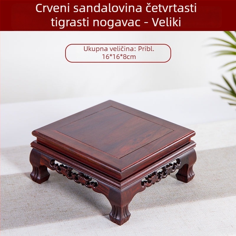Čvrsta drvena baza s korijenskom rezbarijom, drveni ukras za dnevni boravak