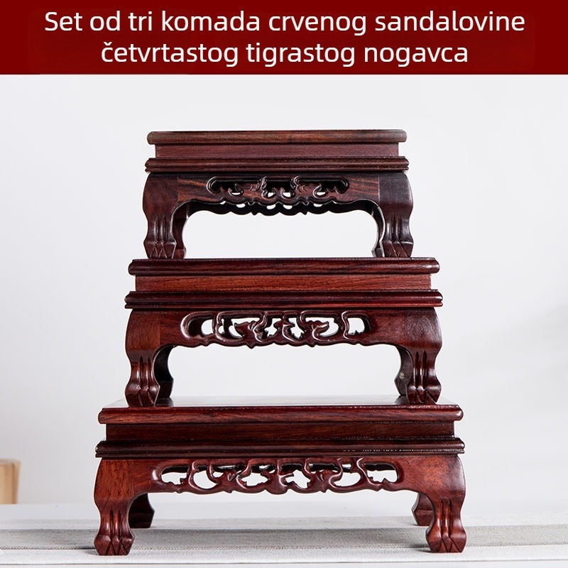 Čvrsta drvena baza s korijenskom rezbarijom, drveni ukras za dnevni boravak