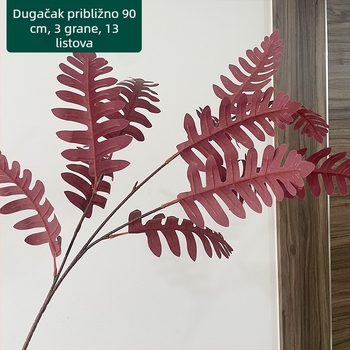 Umjetni listovi čempresa i akacije za dekoraciju vjenčane dvorane, svilenkasto zeleno lišće
