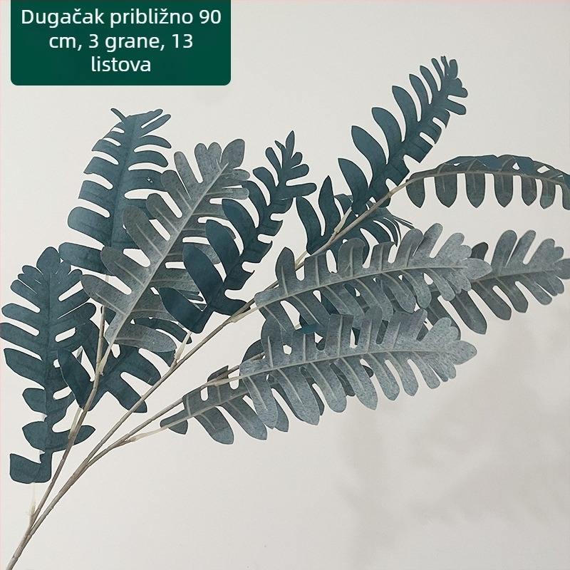 Umjetni listovi čempresa i akacije za dekoraciju vjenčane dvorane, svilenkasto zeleno lišće