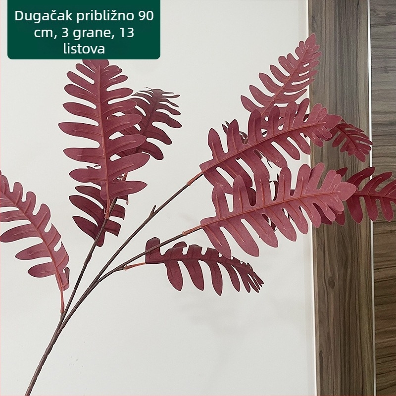 Umjetni listovi čempresa i akacije za dekoraciju vjenčane dvorane, svilenkasto zeleno lišće