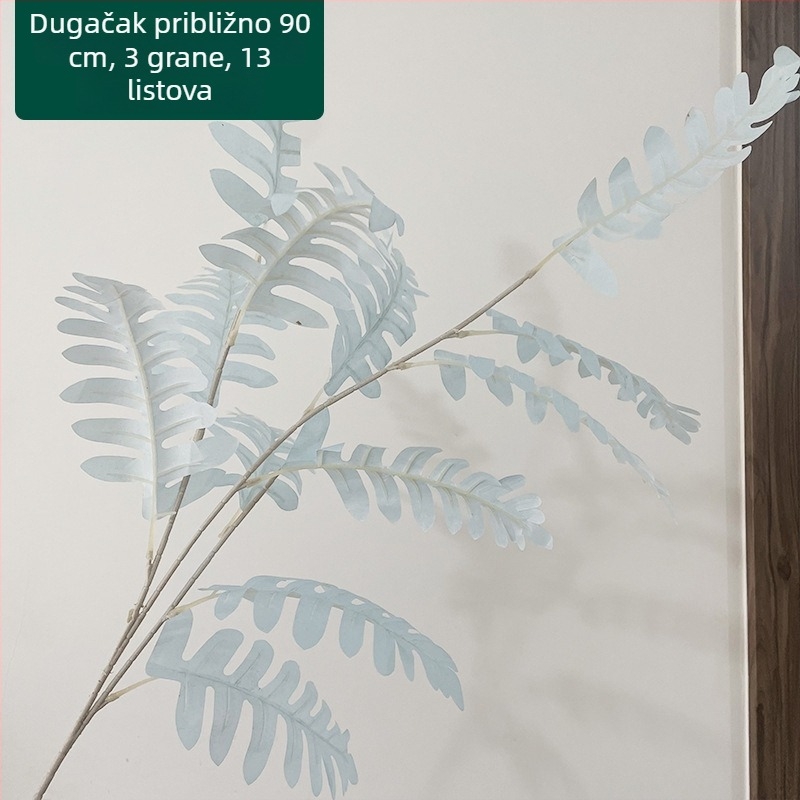 Umjetni listovi čempresa i akacije za dekoraciju vjenčane dvorane, svilenkasto zeleno lišće