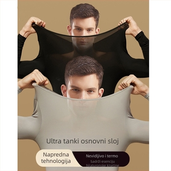 Muški set termalne odjeće s bazom hijaluronske kiseline, gornji dio i donji dio za jesen/zimu