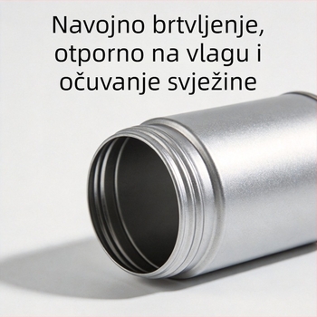 Konzerva za matcha čaj, okrugli metalni spremnik 60 ml, prehrambena kvaliteta