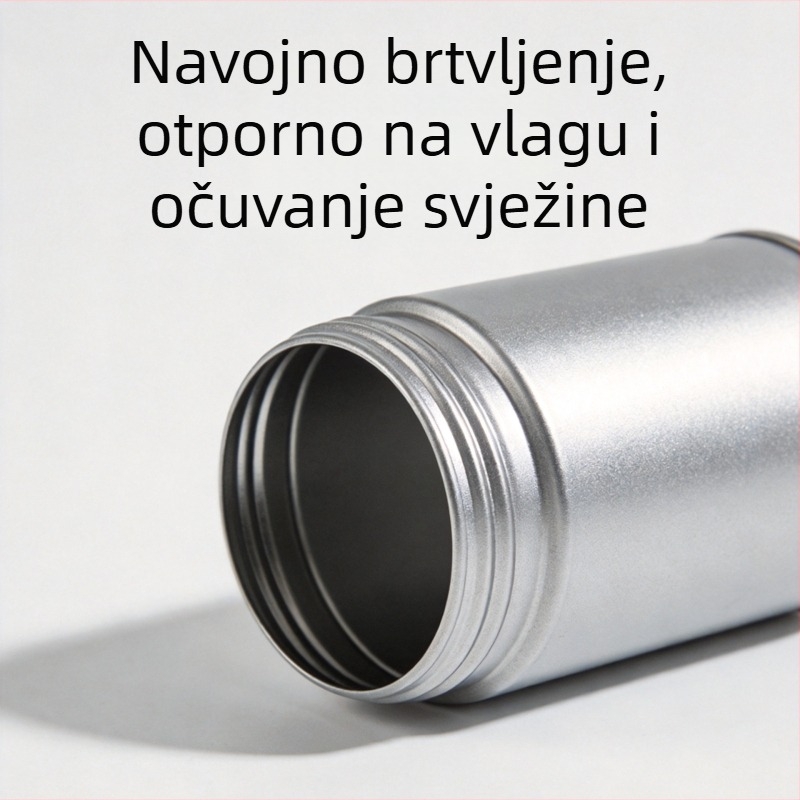 Konzerva za matcha čaj, okrugli metalni spremnik 60 ml, prehrambena kvaliteta