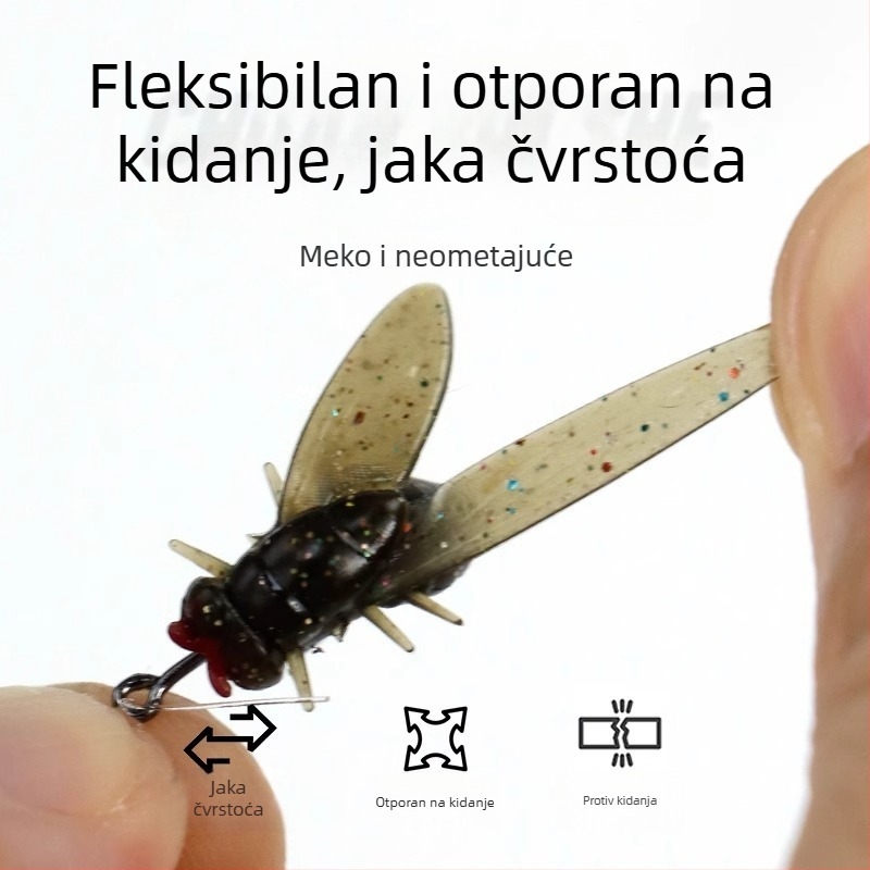 Set za muharenje: spojena linija, muha udica i mamac