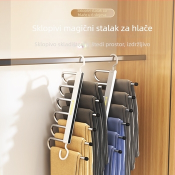 Sklopiva višefunkcionalna stalak za hlače i odjeću od nehrđajućeg čelika, u obliku guske, za kućnu upotrebu