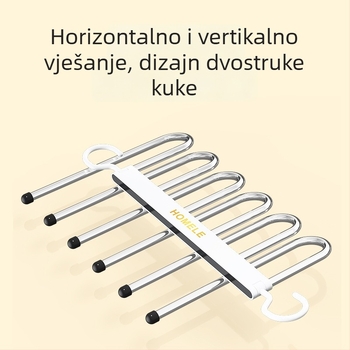 Sklopiva višefunkcionalna stalak za hlače i odjeću od nehrđajućeg čelika, u obliku guske, za kućnu upotrebu