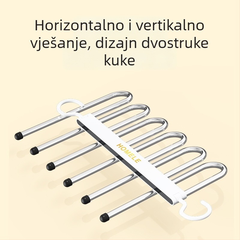 Sklopiva višefunkcionalna stalak za hlače i odjeću od nehrđajućeg čelika, u obliku guske, za kućnu upotrebu