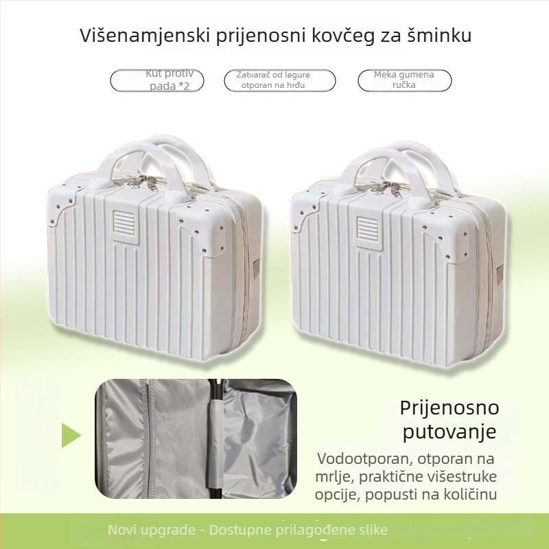 16-inčni ABS kofer za putovanje, s prugastim retro dizajnom, prijenosni ručni kofer