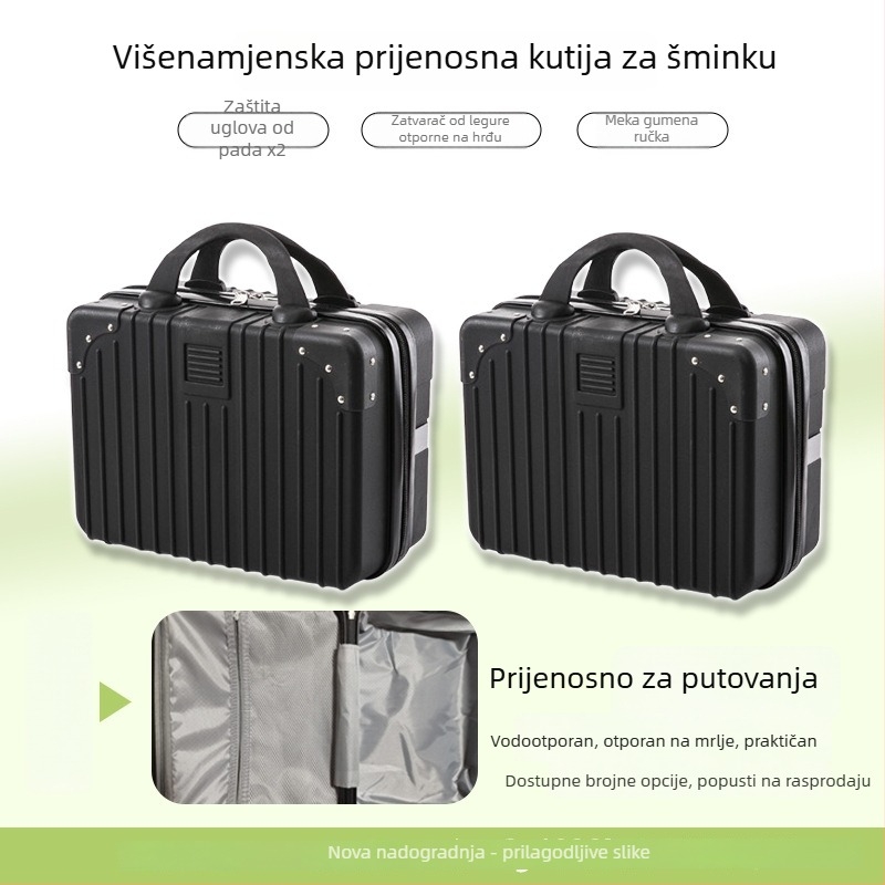 16-inčni ABS kofer za putovanje, s prugastim retro dizajnom, prijenosni ručni kofer