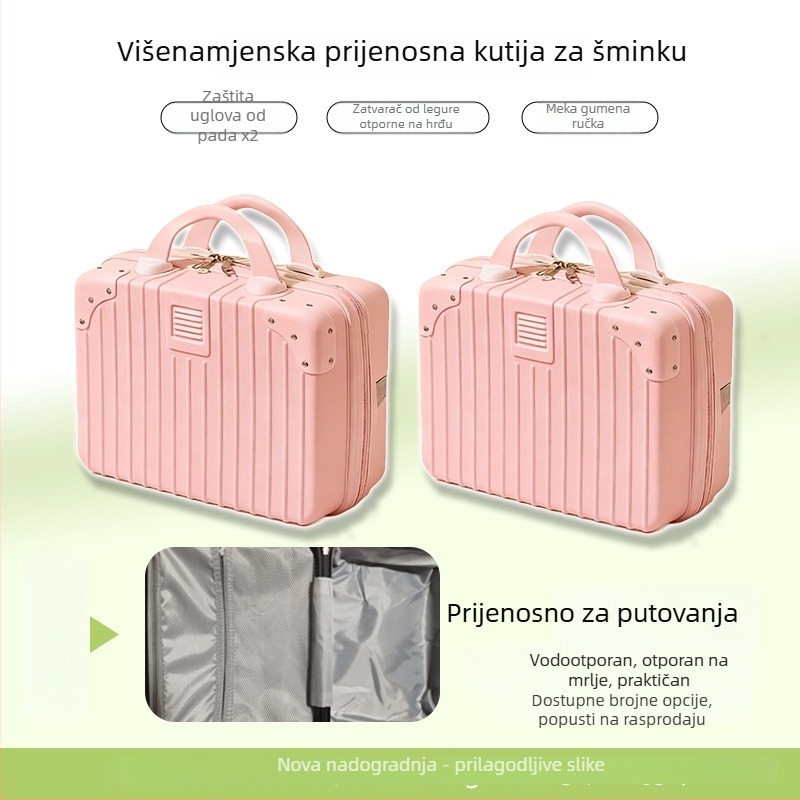 16-inčni ABS kofer za putovanje, s prugastim retro dizajnom, prijenosni ručni kofer