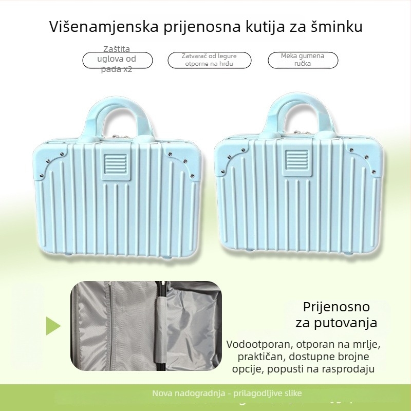 16-inčni ABS kofer za putovanje, s prugastim retro dizajnom, prijenosni ručni kofer