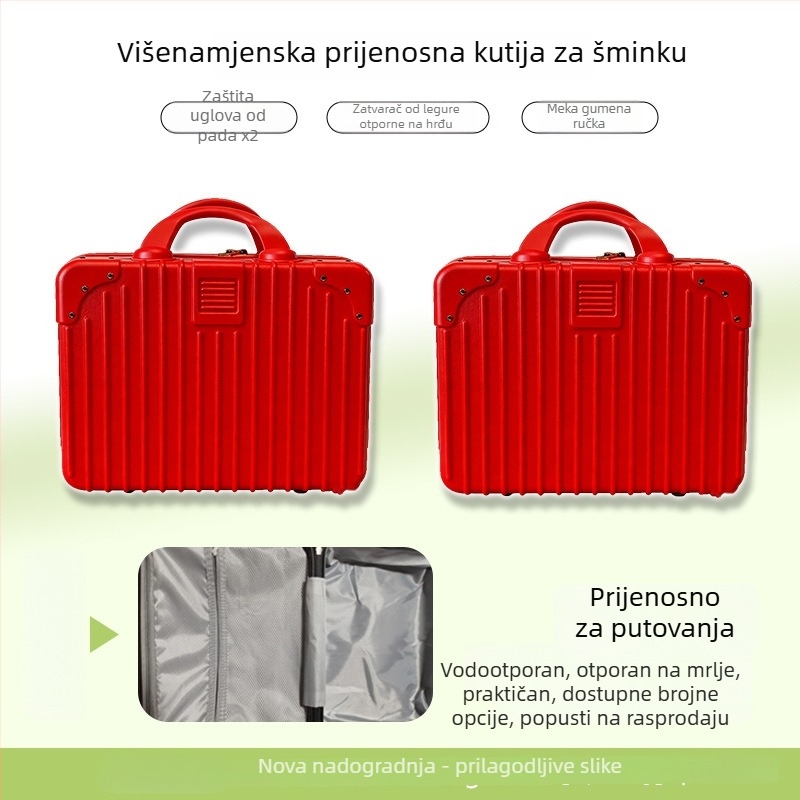 16-inčni ABS kofer za putovanje, s prugastim retro dizajnom, prijenosni ručni kofer