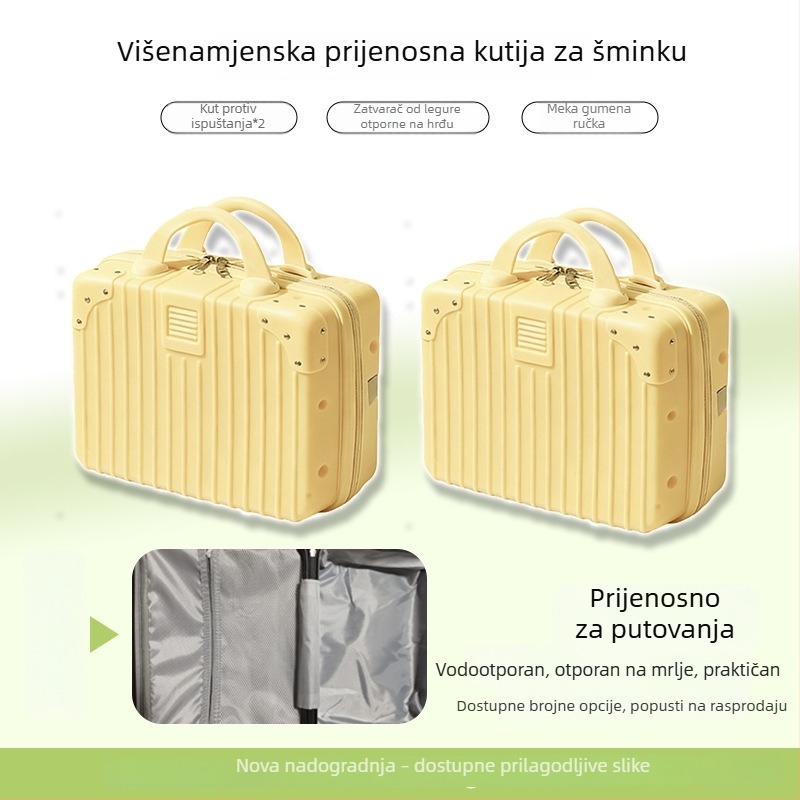 16-inčni ABS kofer za putovanje, s prugastim retro dizajnom, prijenosni ručni kofer