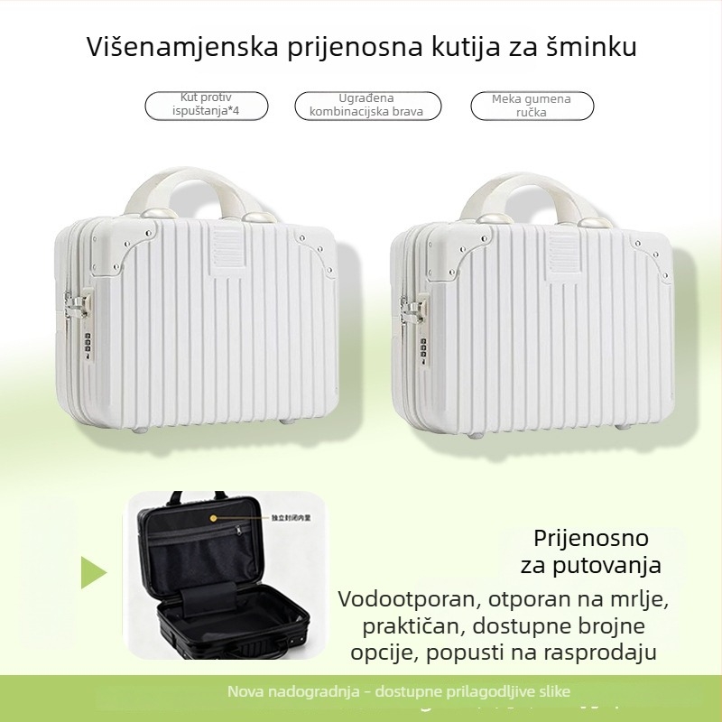 16-inčni ABS kofer za putovanje, s prugastim retro dizajnom, prijenosni ručni kofer