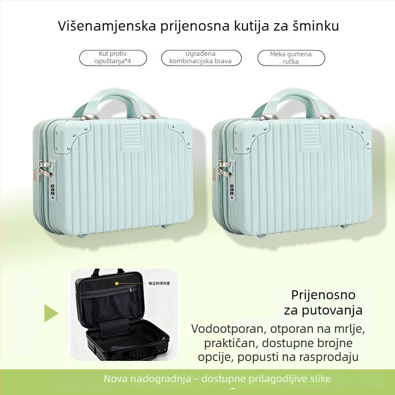 16-inčni ABS kofer za putovanje, s prugastim retro dizajnom, prijenosni ručni kofer