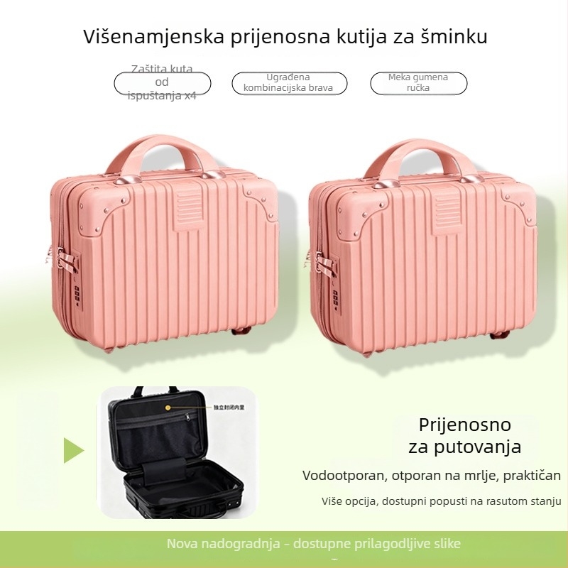 16-inčni ABS kofer za putovanje, s prugastim retro dizajnom, prijenosni ručni kofer