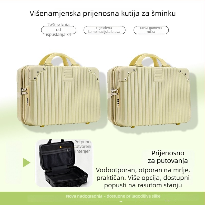 16-inčni ABS kofer za putovanje, s prugastim retro dizajnom, prijenosni ručni kofer