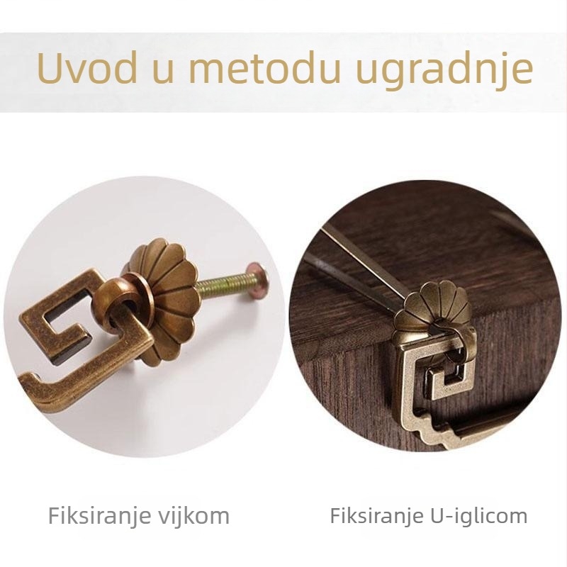 Latunska antik ručka za ladicu u kineskom stilu