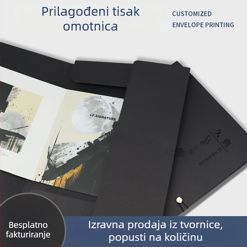 Prilagođena dokument mapa s bojom tiskanom i umetcima za natječaje na bakarnom papiru – dizajn naslovnice ugovora