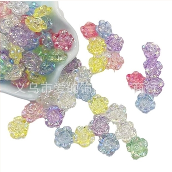 iridescentne prozirne AB boje akrilne perle za DIY nakit, u obliku repa leptira