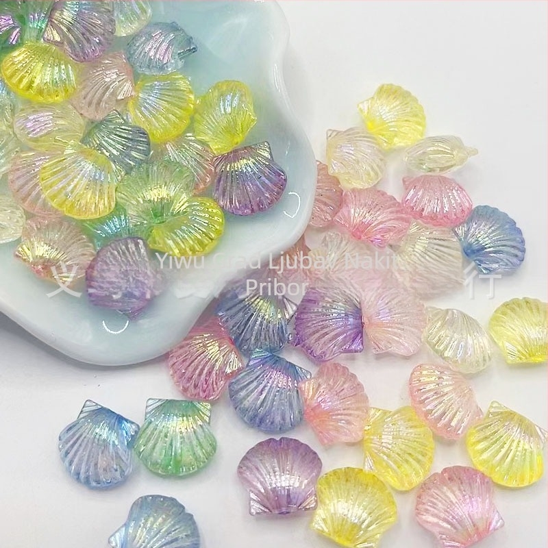 iridescentne prozirne AB boje akrilne perle za DIY nakit, u obliku repa leptira