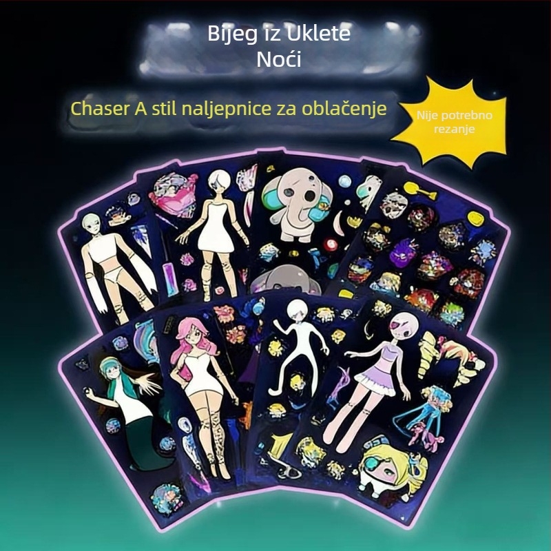 Chaser kostim-stickeri za Quiet Book – prethodno izrezani set naljepnica za dječji DIY