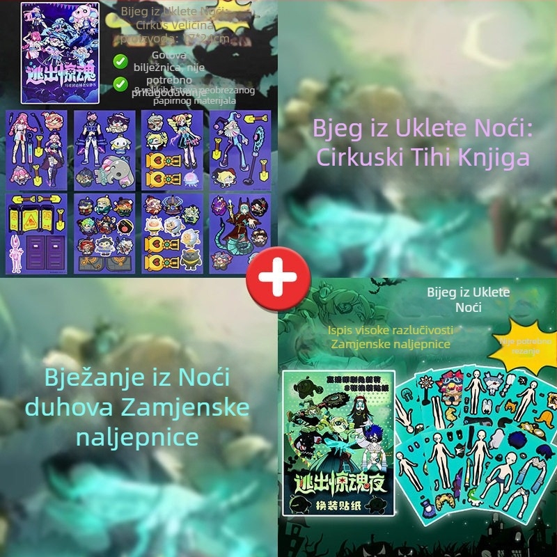 Chaser kostim-stickeri za Quiet Book – prethodno izrezani set naljepnica za dječji DIY