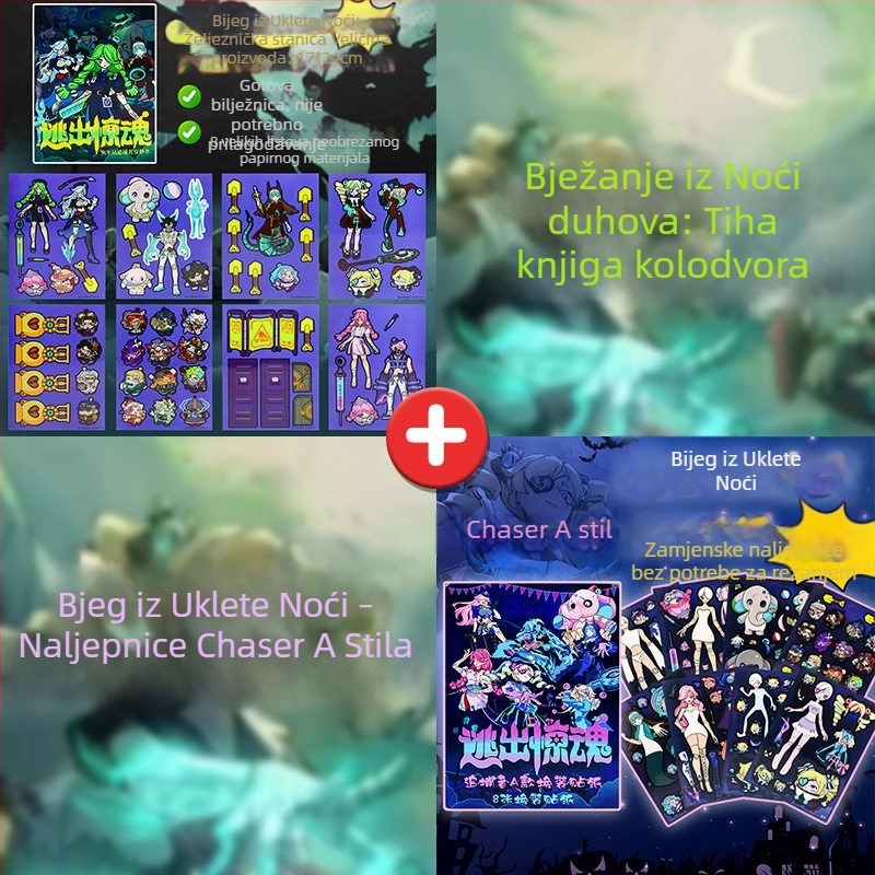 Chaser kostim-stickeri za Quiet Book – prethodno izrezani set naljepnica za dječji DIY