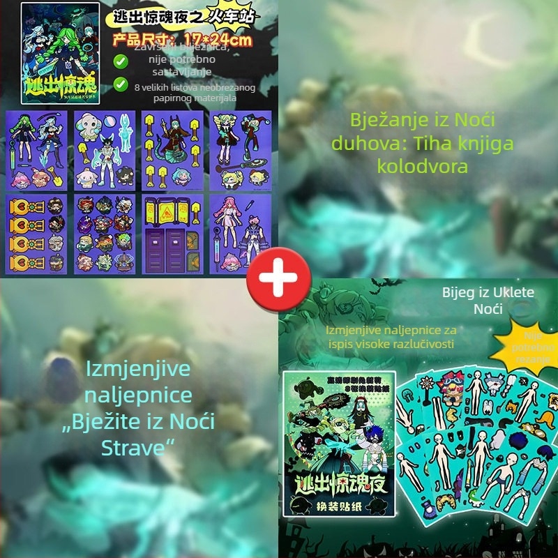 Chaser kostim-stickeri za Quiet Book – prethodno izrezani set naljepnica za dječji DIY