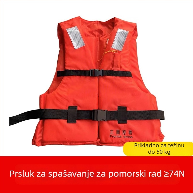 Dječji prsluk za spašavanje za more, CCS certificiran, visok uzgon, zračni mjehur, fluorescencan