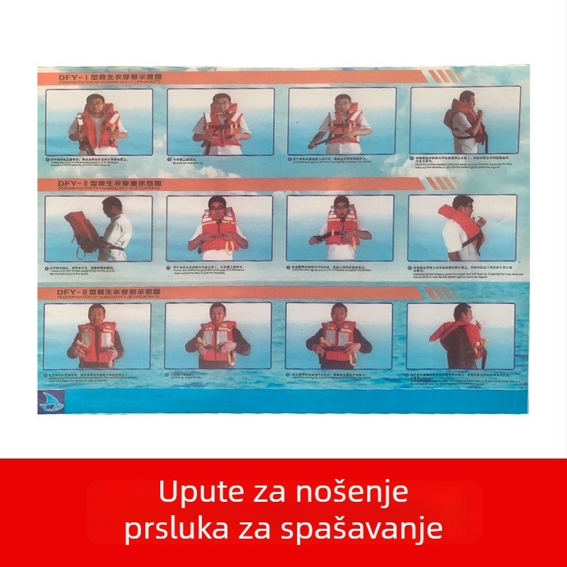 Dječji prsluk za spašavanje za more, CCS certificiran, visok uzgon, zračni mjehur, fluorescencan