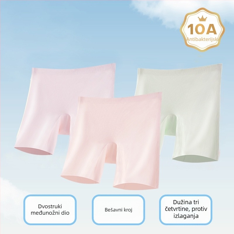 Dječje sigurnosne šorceve za djevojčice s hladnim Ice Silk donjim rubljem, antibakterijski komfor, trostruki dizajn