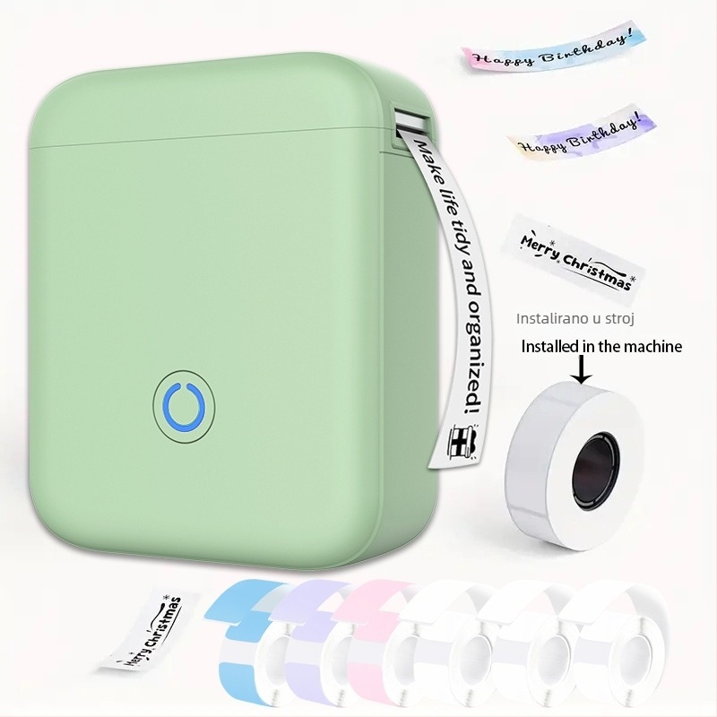 Prijenosni Bluetooth termalni pisač za oznake, kompaktan ručni uređaj, za 48 mm oznake, kućna i uredska upotreba