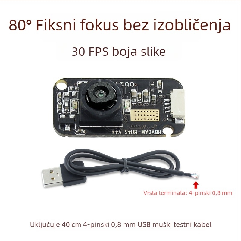 120fps brzi uređaj za praćenje pogleda s prepoznavanjem irisa, GC0308 modul, 300k piksela, USB modul bez upravljačkog programa