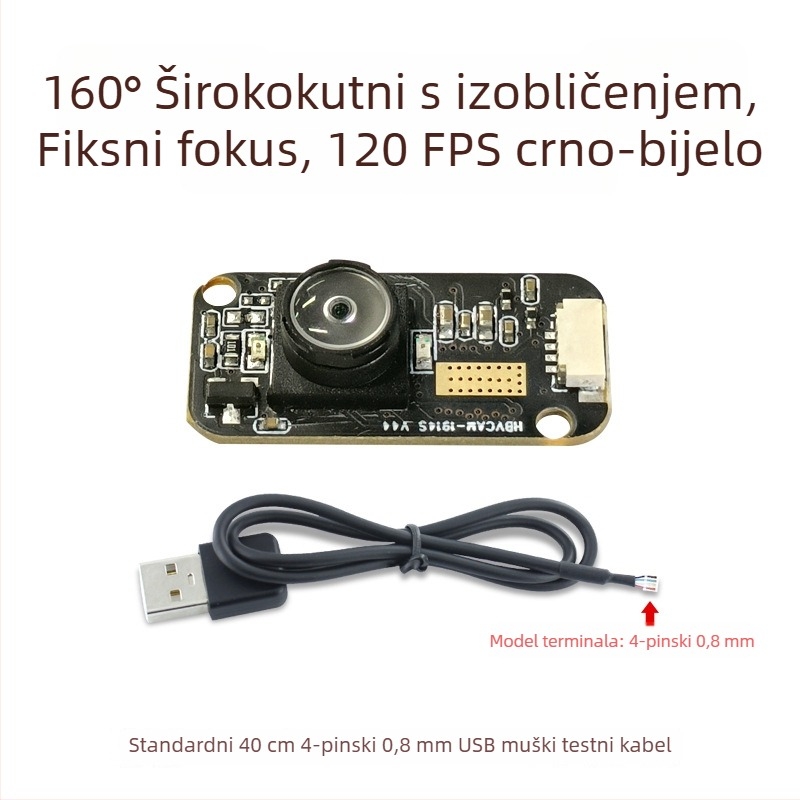 120fps brzi uređaj za praćenje pogleda s prepoznavanjem irisa, GC0308 modul, 300k piksela, USB modul bez upravljačkog programa