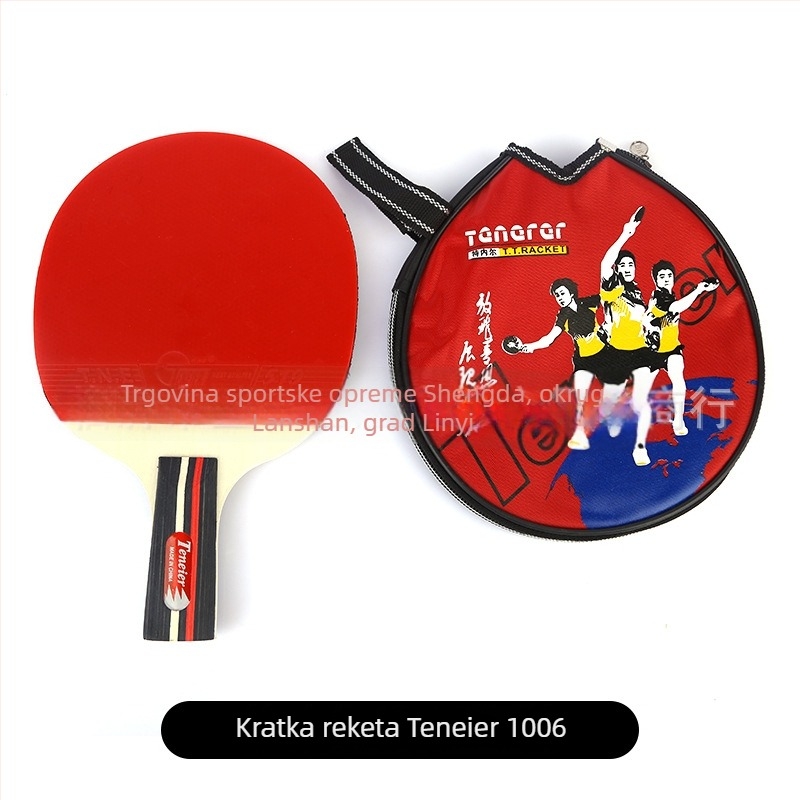 Tener set za stolni tenis za početnike – Dva reketa (ravni zahvat i shakehand zahvat), tri lopte i torba za rekete