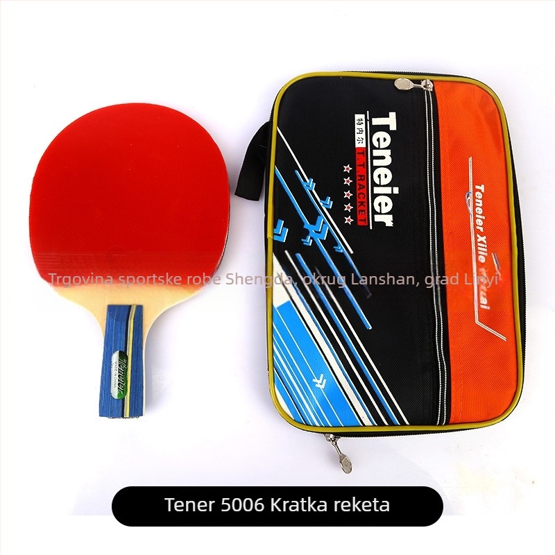 Tener set za stolni tenis za početnike – Dva reketa (ravni zahvat i shakehand zahvat), tri lopte i torba za rekete