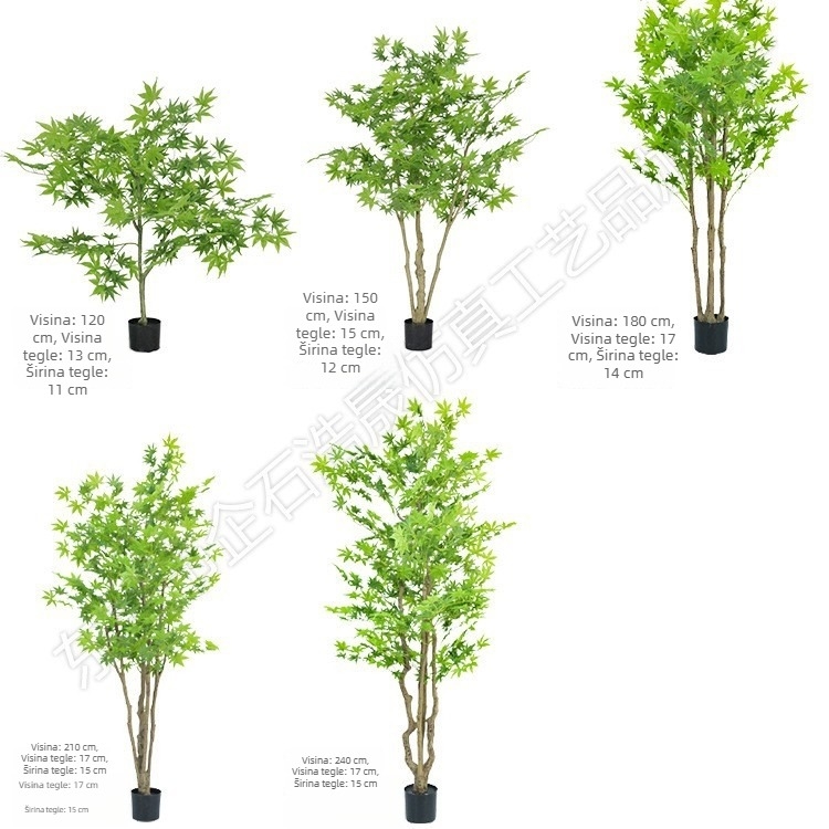 Vještačka biljka u posudi — Ptica raja i Palma putnika, podni bonsai dekoracija za interijer