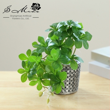 Shangmiao umjetna biljka Chlorophytum – Mali unutarnji bonsai za stolni ukras