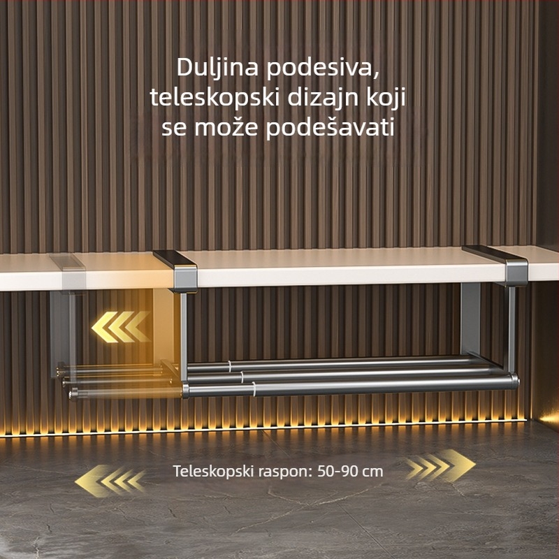 Novi stalak za odlaganje u kupaonici s više razina ispod umivaonika, organizator prostora, viseći stalak za umivaonik i cipele