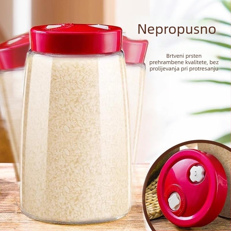 Staklena boca za fermentaciju rižinog vina s dvostrukim ventilima za zrak, zatvoren spremnik za skladištenje, 1-2 L
