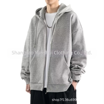 Muški hoodie s printom i kardiganom, ležerni kroj za jesen-zimu, svakodnevni komad