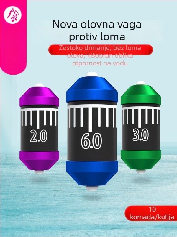 Little Impatiens gradirane olovne težine s dvostrukim jezgrom za ribolovne dodatke