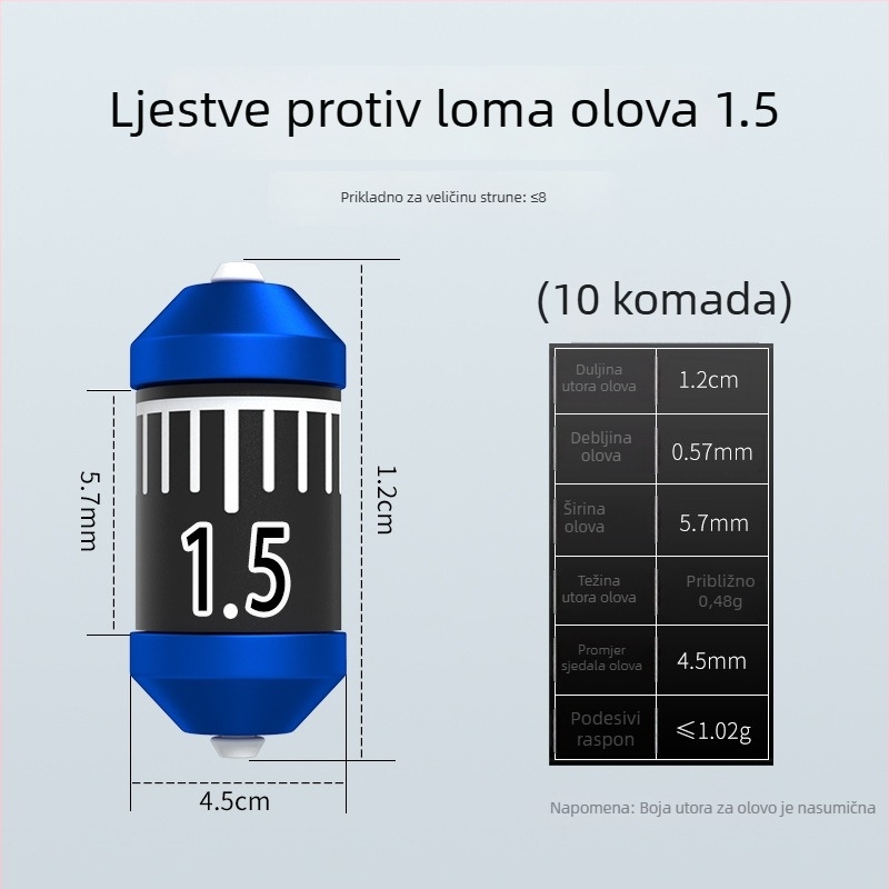 Little Impatiens gradirane olovne težine s dvostrukim jezgrom za ribolovne dodatke