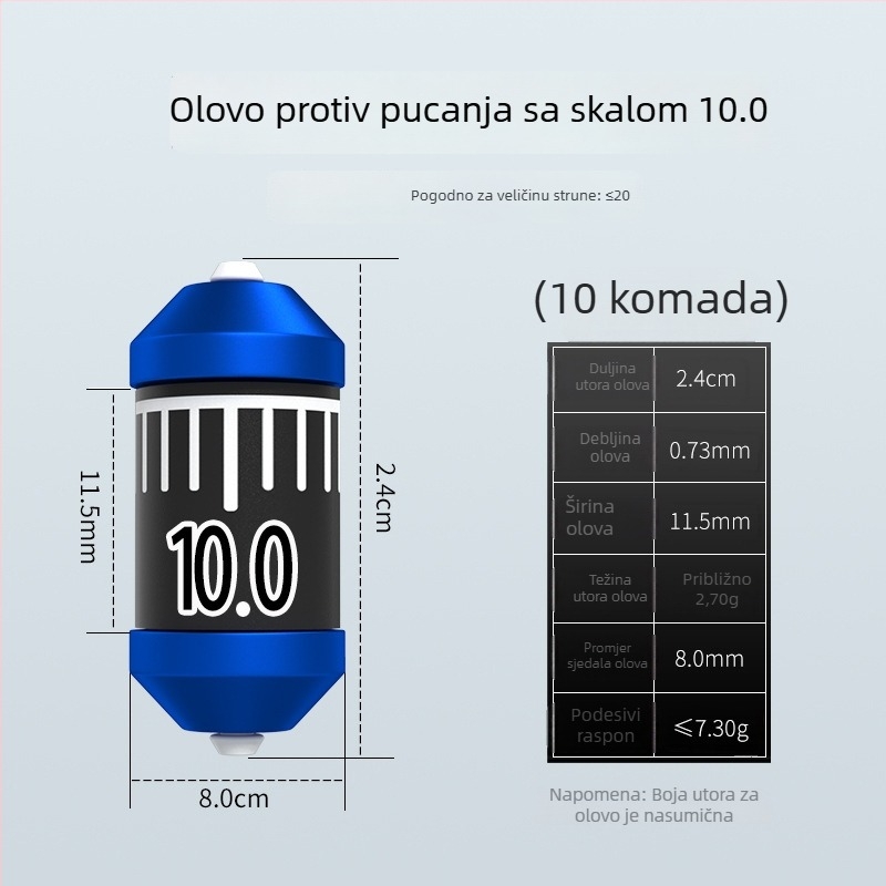 Little Impatiens gradirane olovne težine s dvostrukim jezgrom za ribolovne dodatke